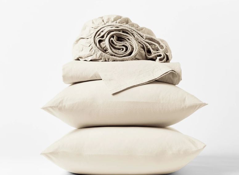 Organic Crinkled Percale Sheet Set