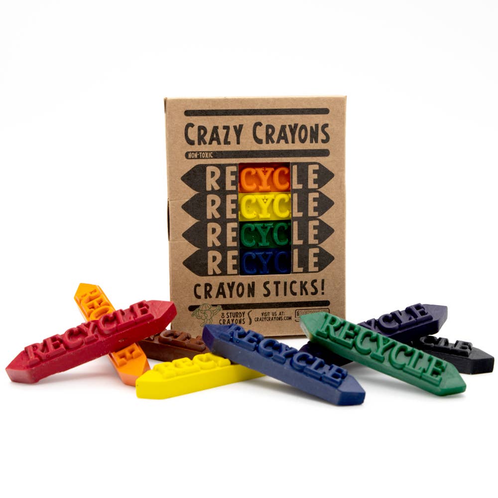 Crazy Crayons | Recycle Sticks Crayon - 8 Box