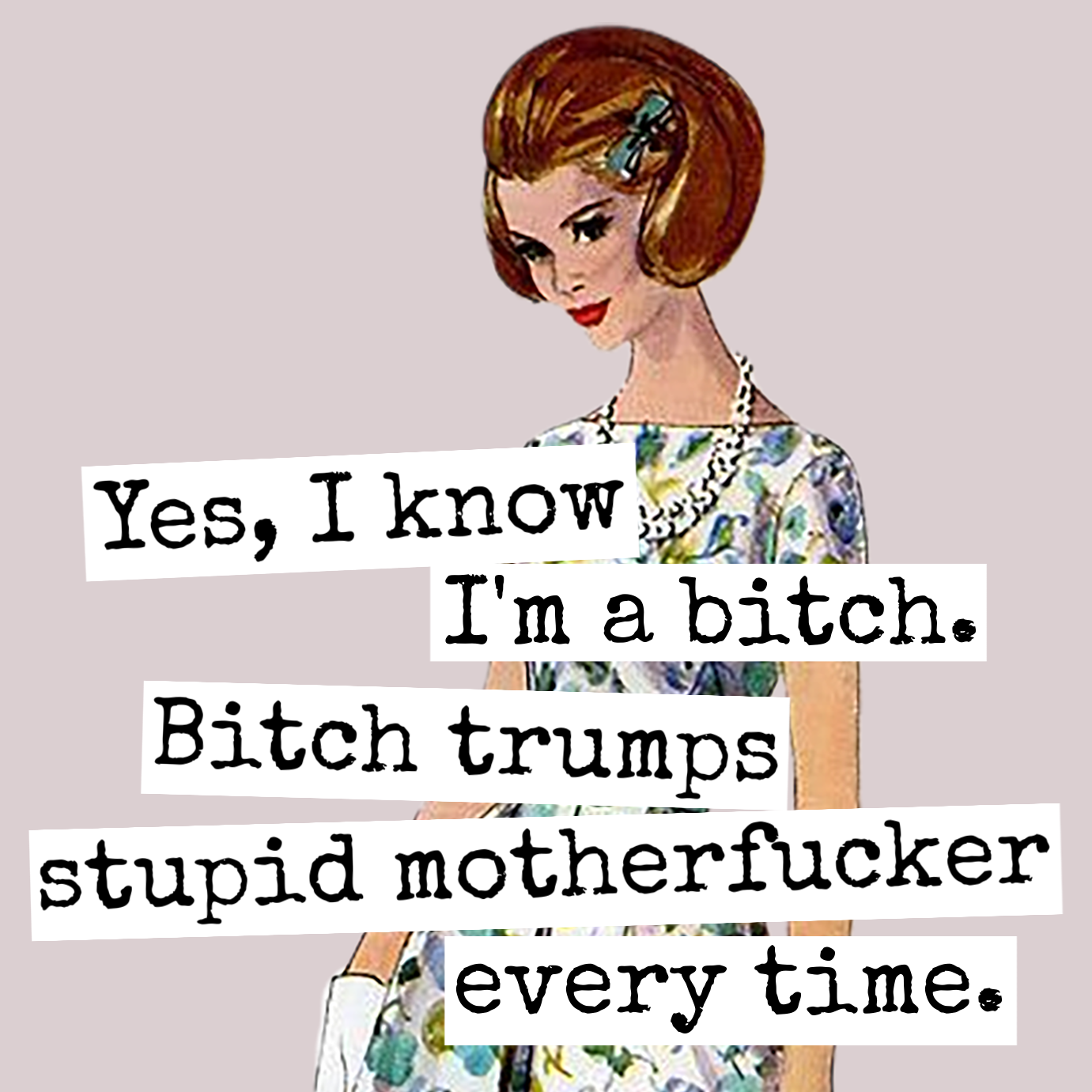 Raven's Rest Studio - Fridge Magnet. Yes, I Know I'm A Bitch...