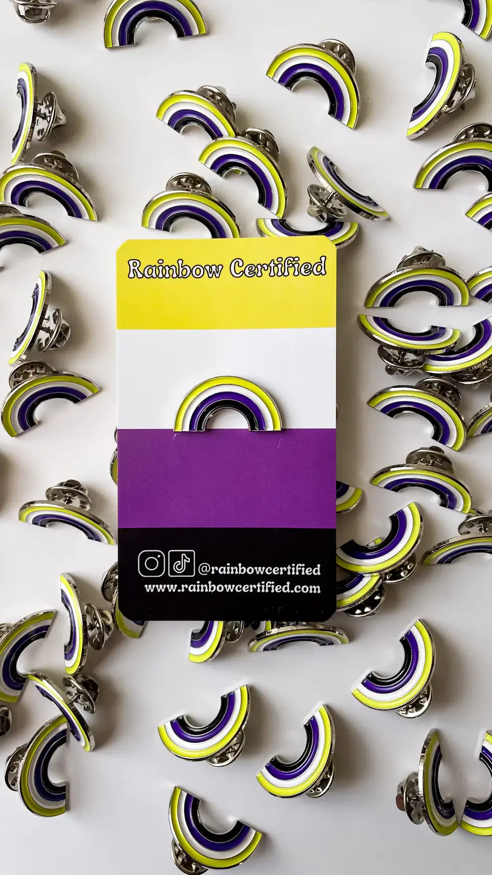 Rainbow Certified - Non-Binary Pride LGBTQ+ Rainbow Pin