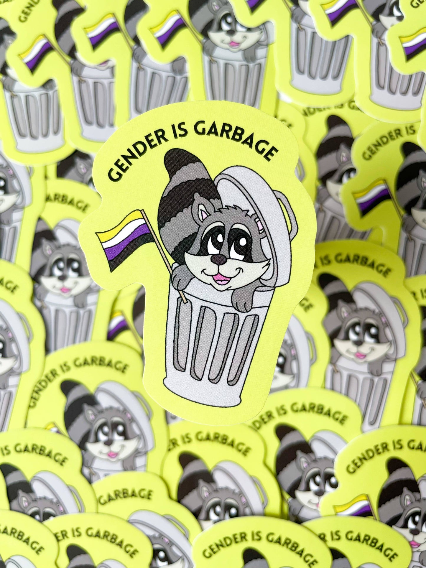 Rainbow Certified - Gender is Garbage Non-Binary LGBTQ+ Sticker