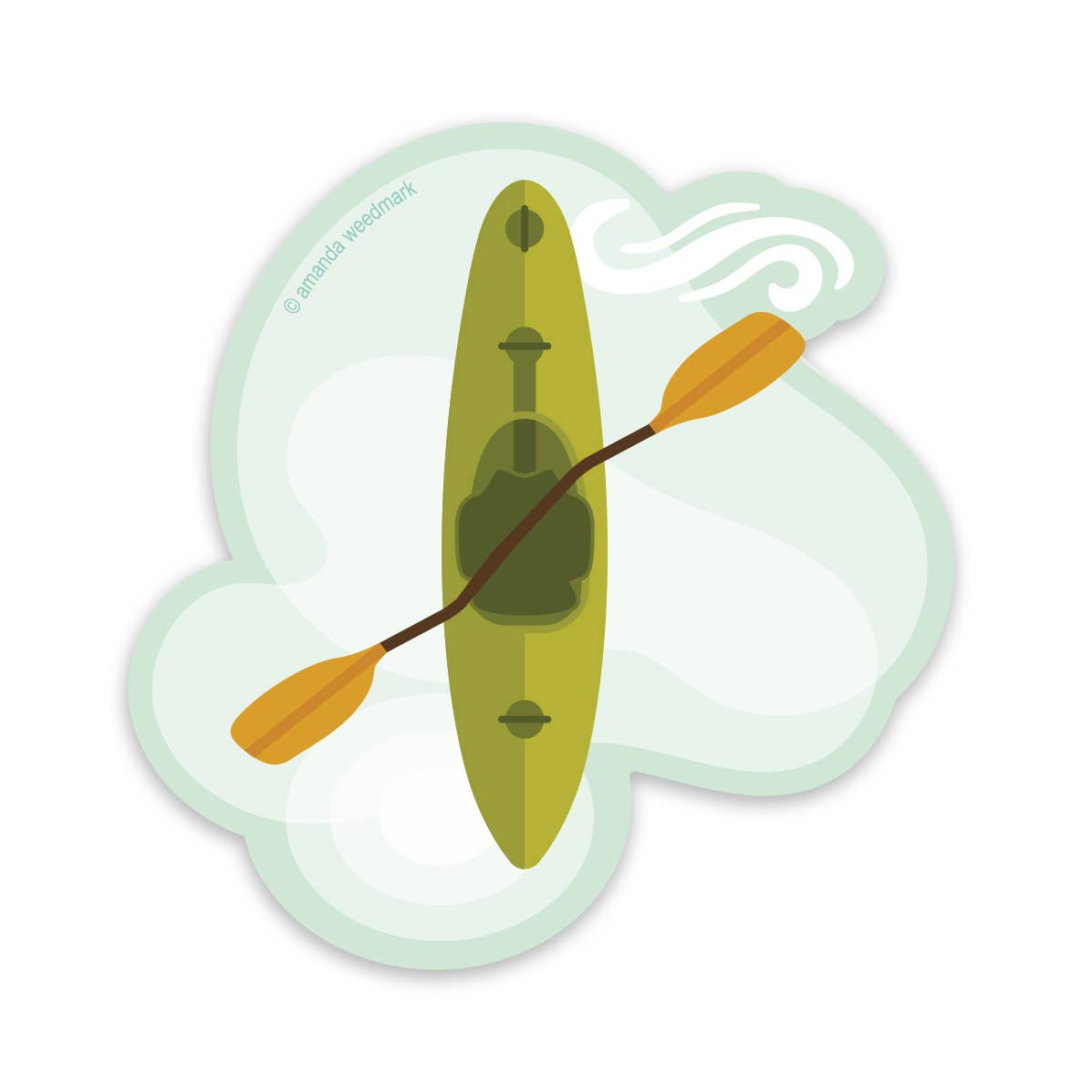 Amanda Weedmark - White Water Kayaking Sticker
