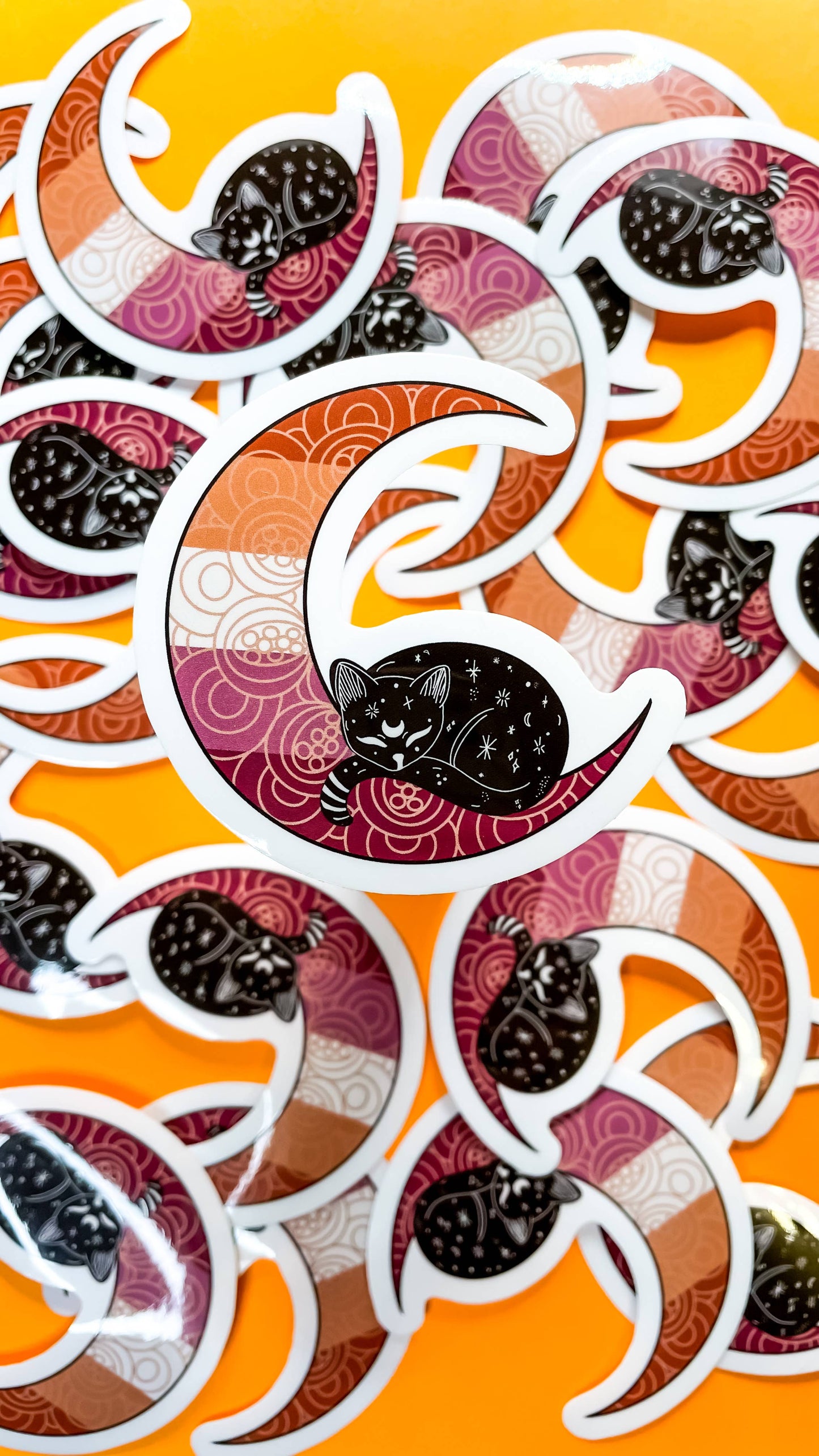 Rainbow Certified | Sticker - Lesbian Moon LGBTQ+
