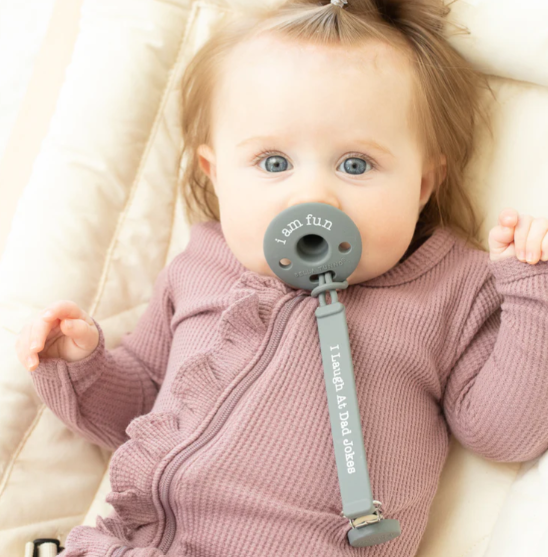 Bella Tunno | Pacifier Clip - Dad Jokes
