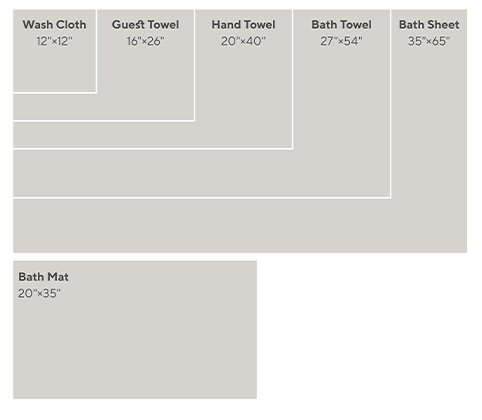 air weight organic towel size