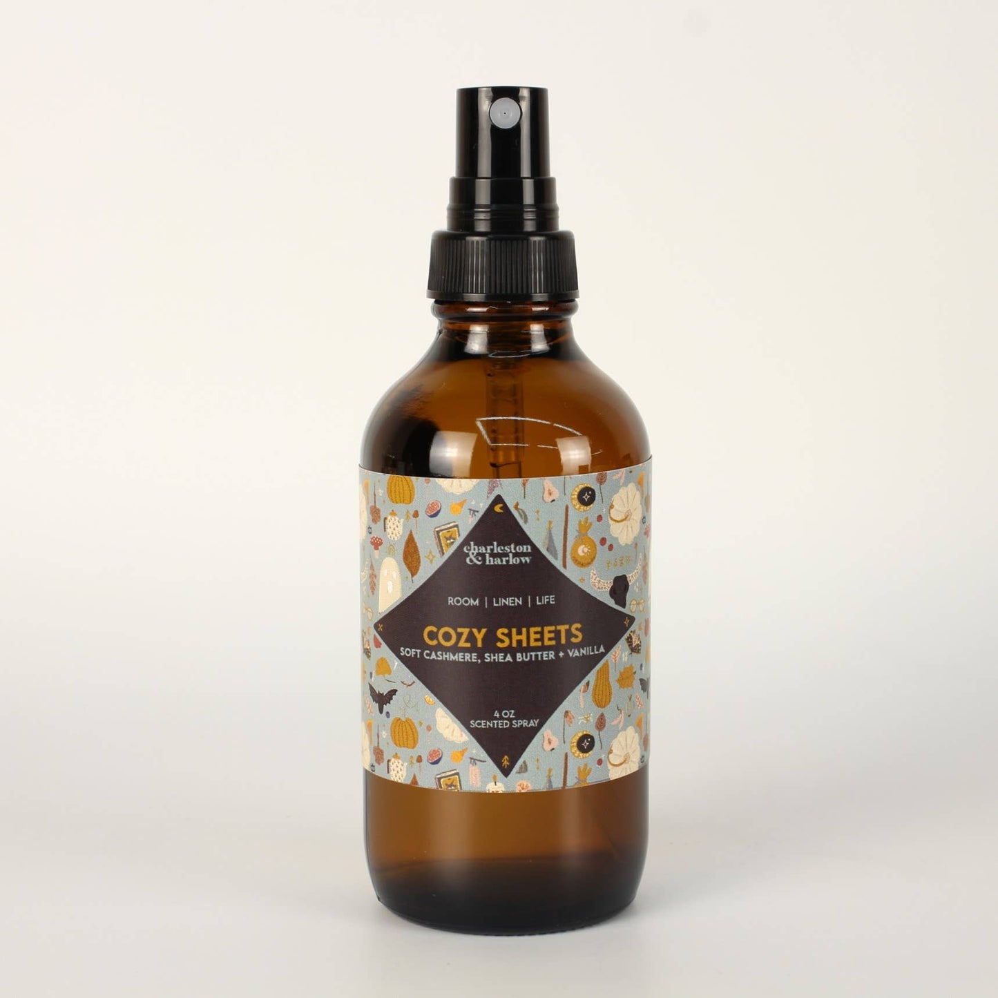 Charleston & Harlow Candle Co. - Cozy Sheets - Cashmere, Shea + Vanilla 4oz FALL Room Spray