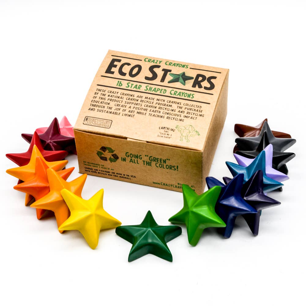 Crazy Crayons | Eco Stars Crayon - Box of 16