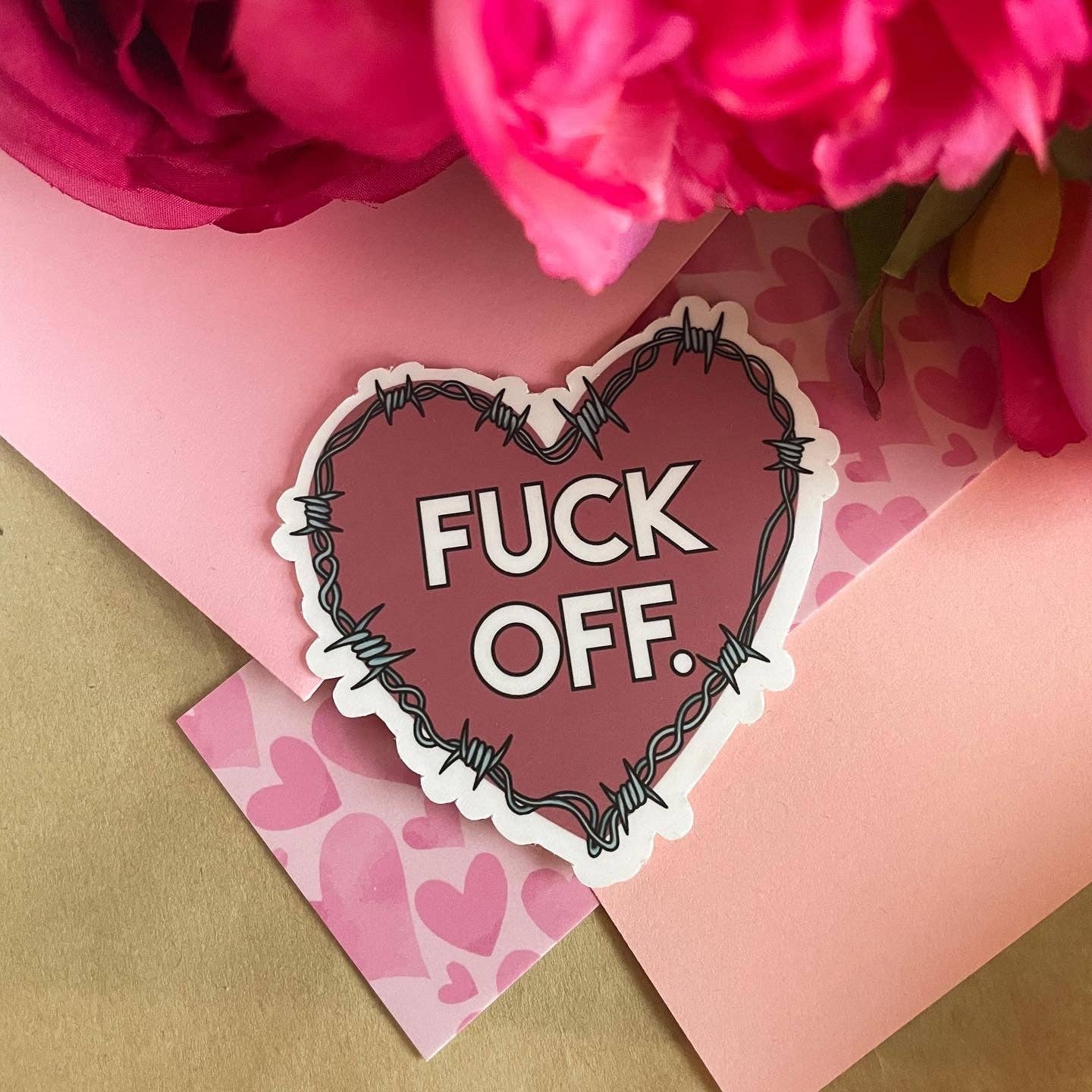 Lunar Splendor - Fuck Off Heart Sticker
