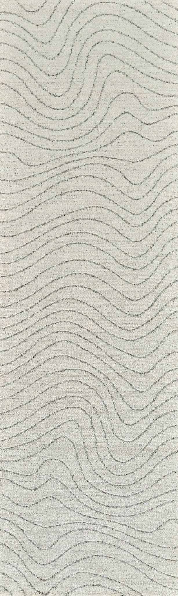 Koshani - Milano Abstract Wave Beige Cream Indoor Area Rug: 5x7