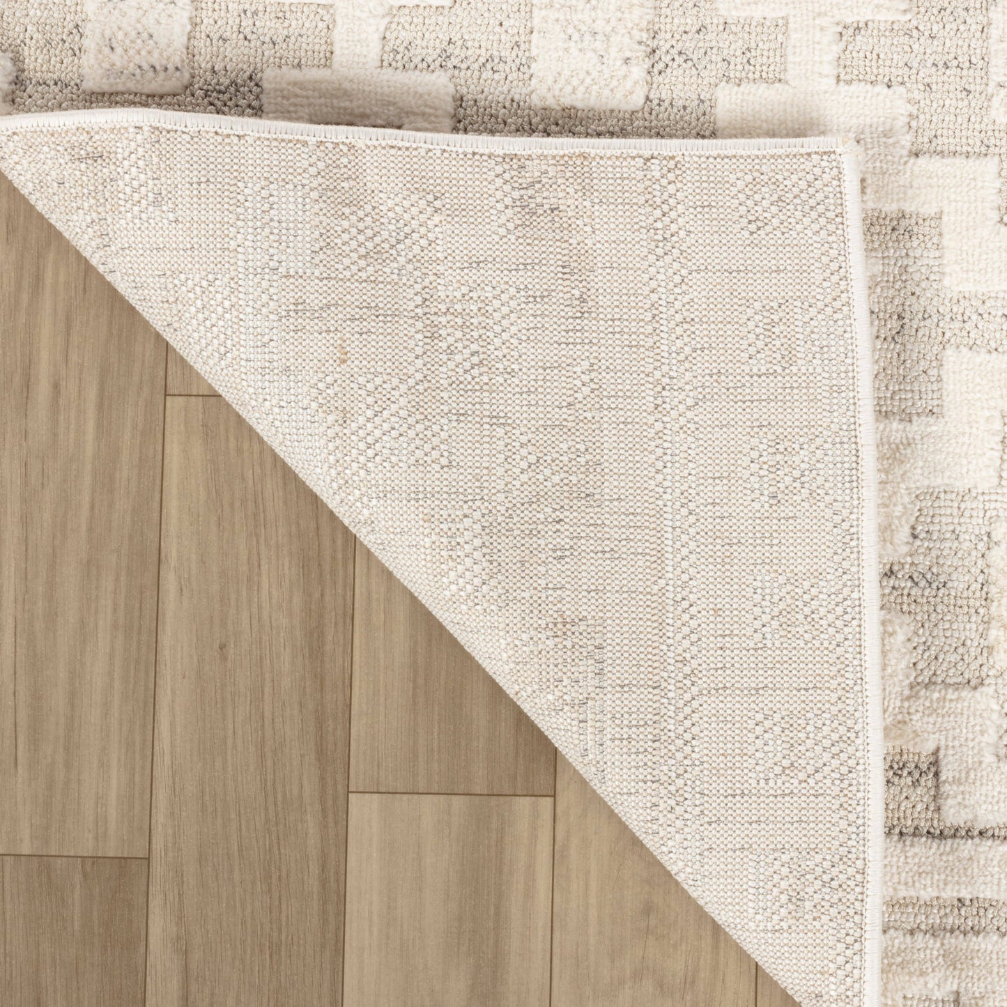 Koshani - Tulum Moroccan Abstract Beige Cream Indoor Area Rug: Beige / Abstract / 5x7