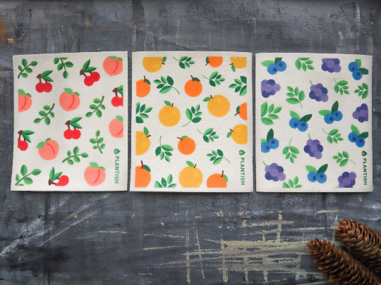Plantish - Blueberry - Swedish Sponge Cloth