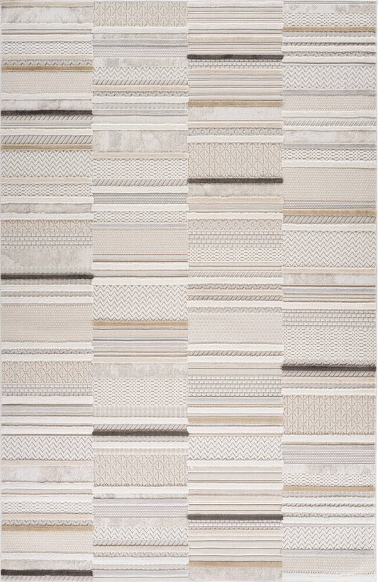 Koshani - Marrakech Abstract Beige Cream Indoor Area Rug: Beige / Abstract / 4x6