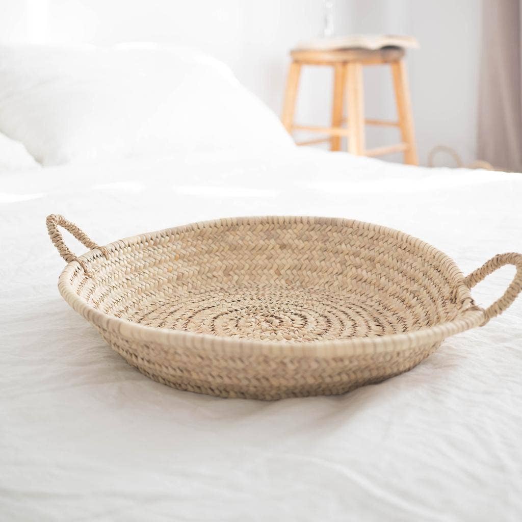 SOCCO Designs - Moroccan Straw Woven Plate: Medium