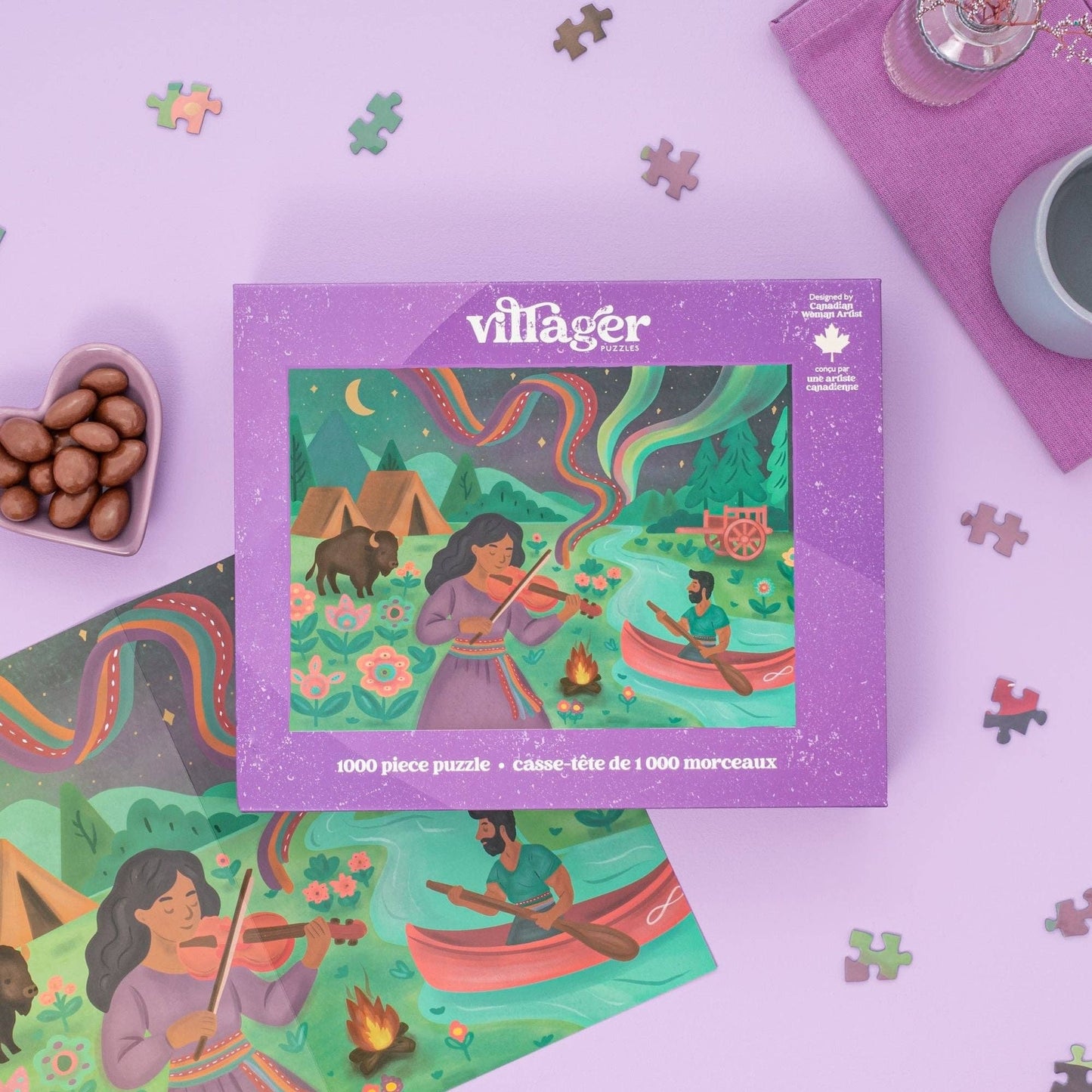 Villager Puzzles - Dancing Sky | 1000-Piece Puzzle | Designed in Canada