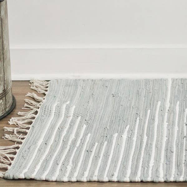 Forpost Trade Inc - 2' x 3' Cotton Chindi Cut Shuttle Rug With Fringes.