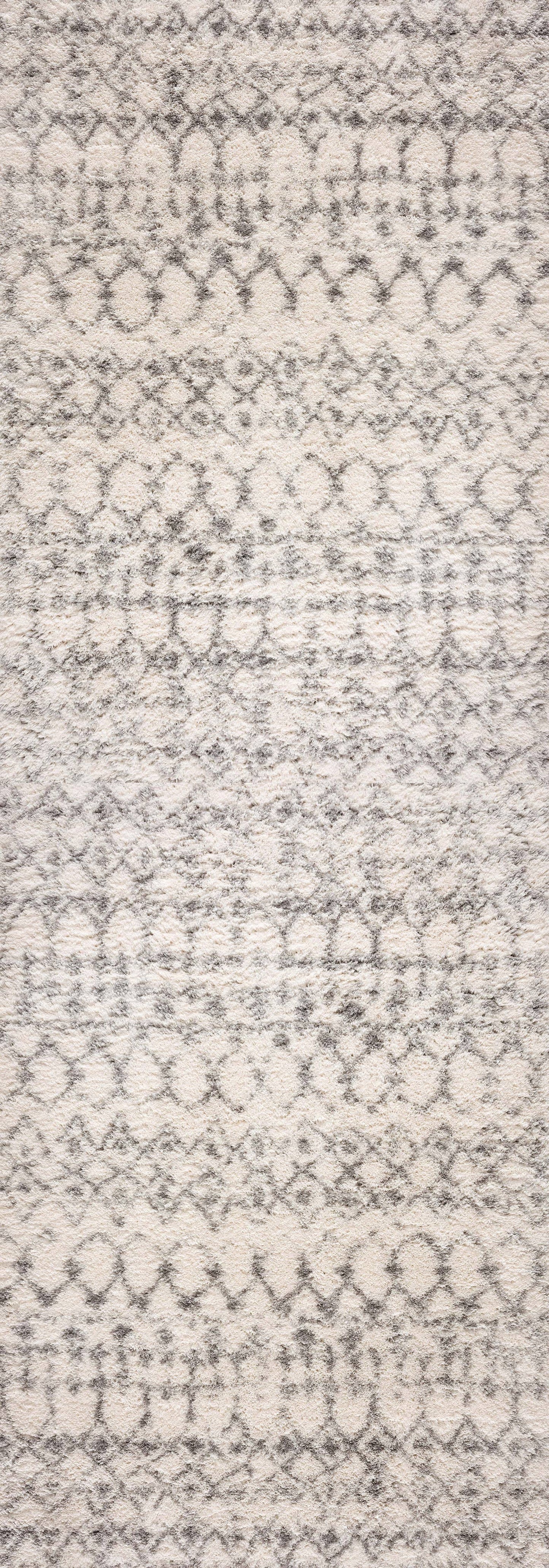 Koshani - Puffy Boho Shag Beige Grey Indoor Area Rug: 4x6