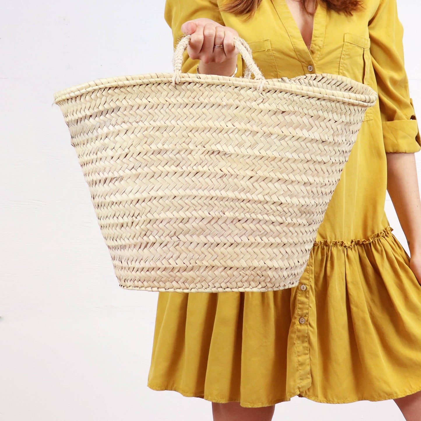 SOCCO Designs - Straw Bag - Miami French Market Basket: Small