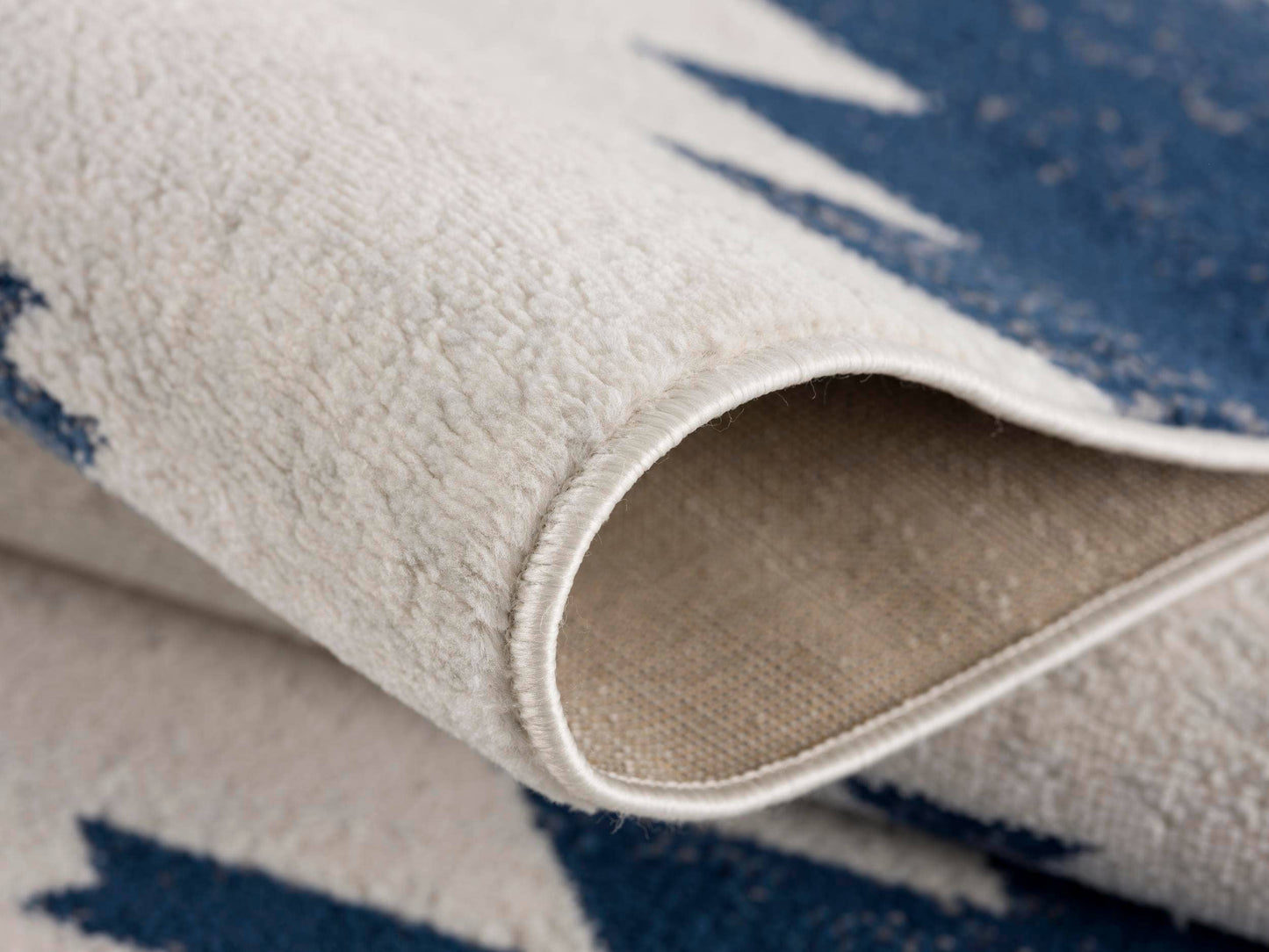 Koshani - Splash Boho Blue Beige Indoor Area Rug: Cream / 4x6 / Southwestern
