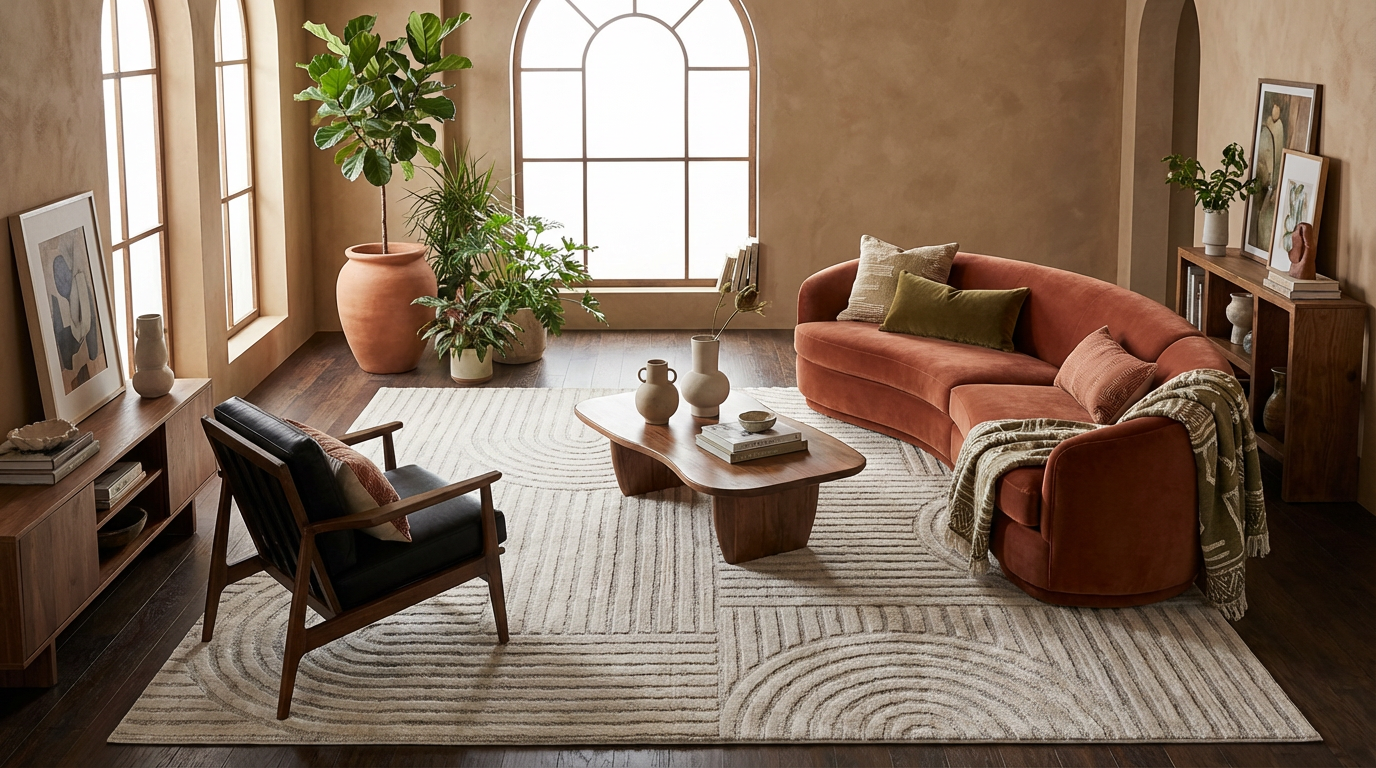 Koshani - Tulum Abstract Geometric Indoor Area Rug: Grey / Abstract / 4x6