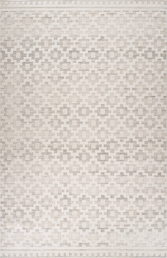 Koshani - Tulum Moroccan Abstract Beige Cream Indoor Area Rug: Beige / Abstract / 4x6