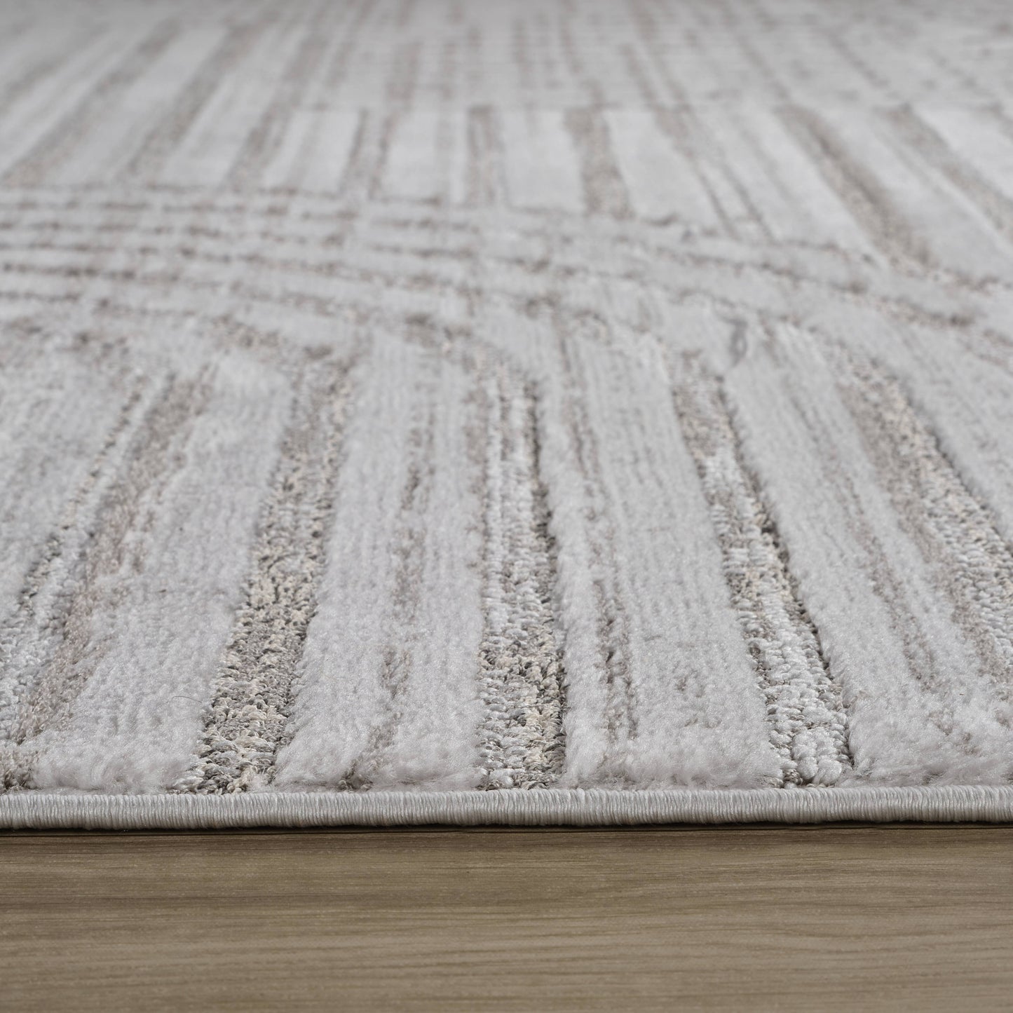Koshani - Tulum Abstract Geometric Indoor Area Rug: Grey / Abstract / 4x6