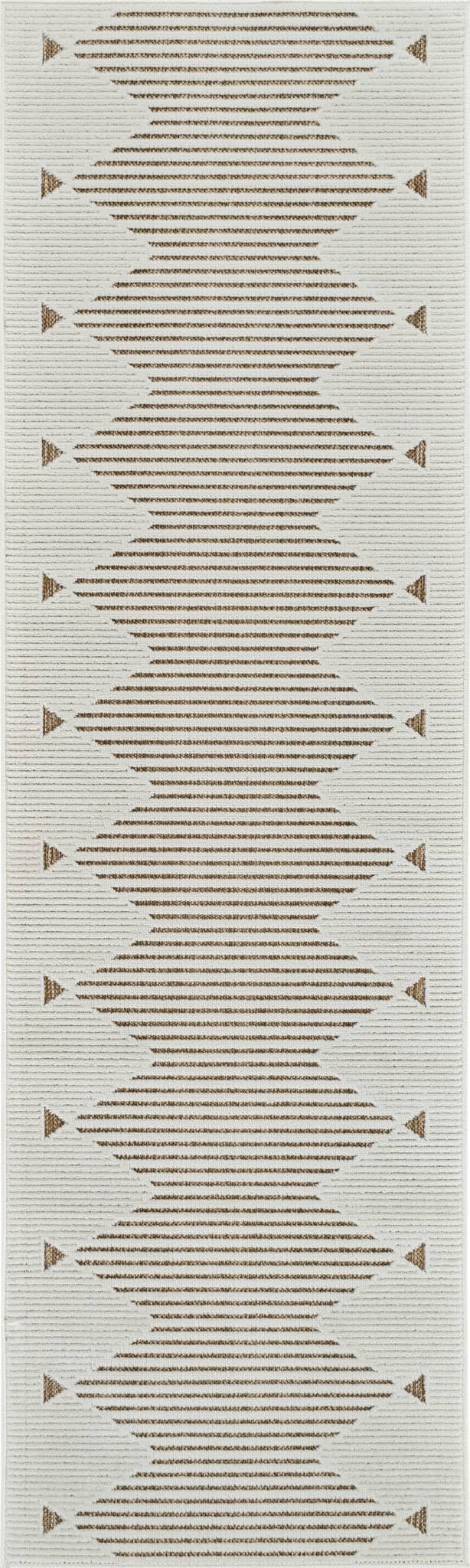 Koshani - Aurora Striped Beige Brown Indoor Area Rug: 3x5