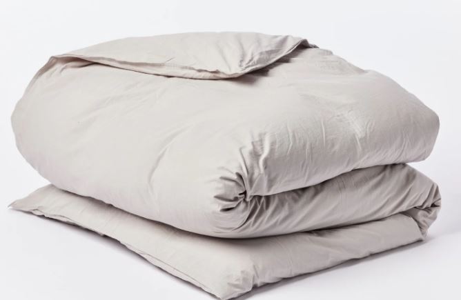 Organic Crinkled Percale Duvet Cover