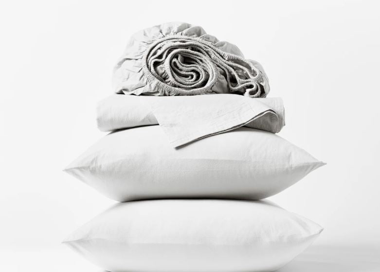 Organic Crinkled Percale Sheet Set