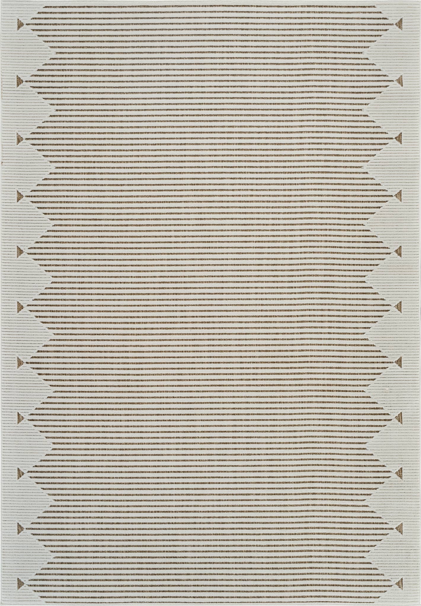 Koshani - Aurora Striped Beige Brown Indoor Area Rug: 4x6