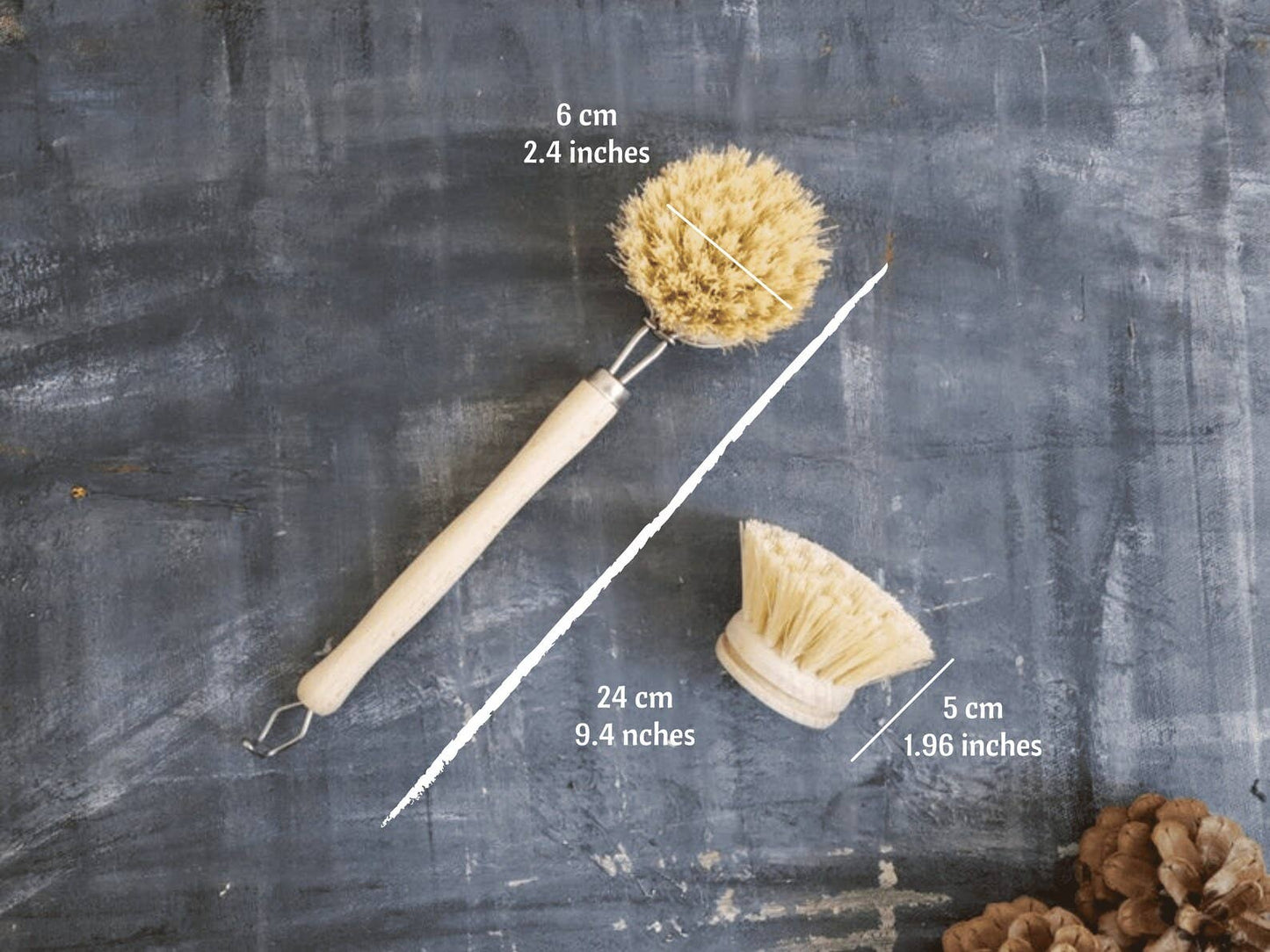 Plantish - Sisal Dish Brush: Bamboo