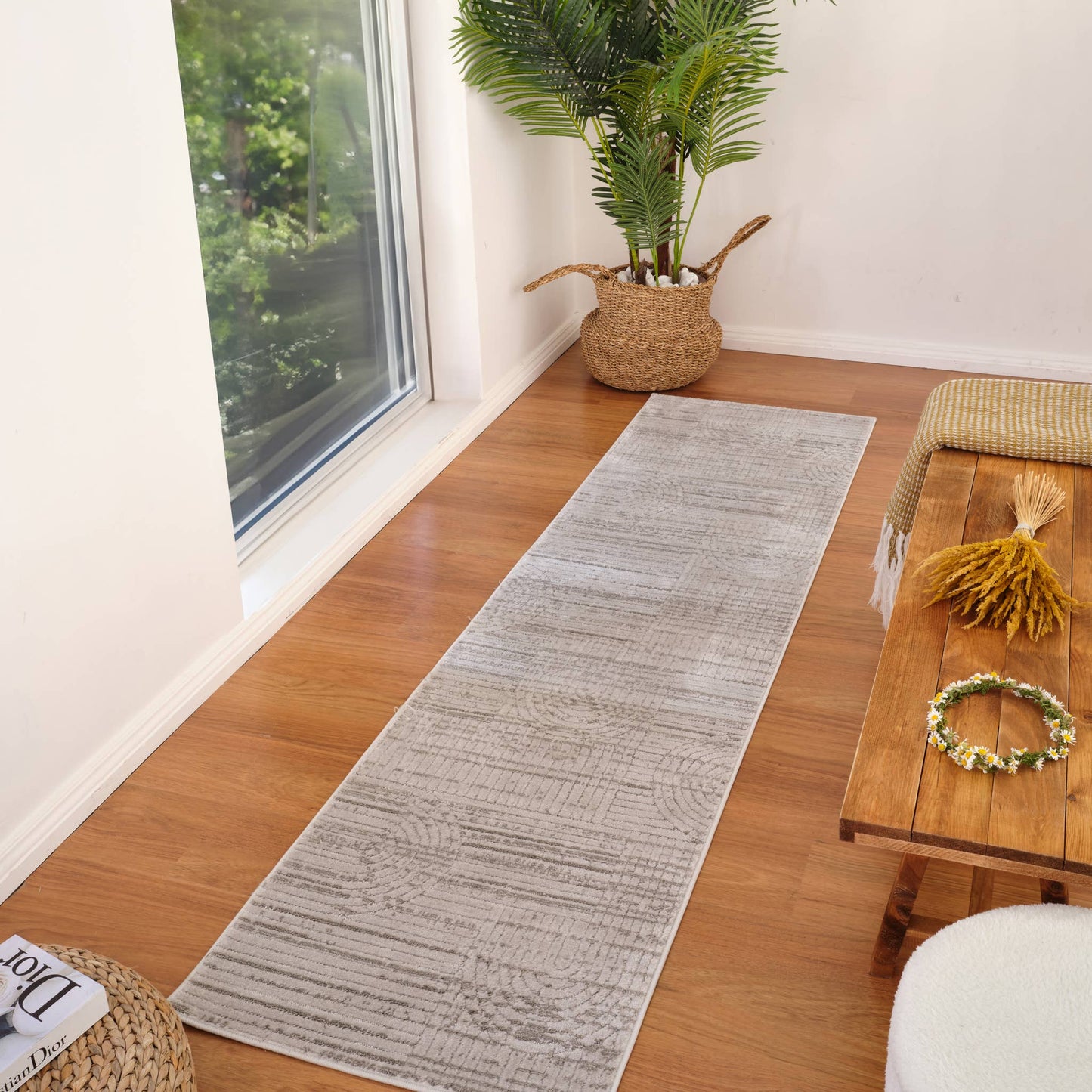 Koshani - Tulum Abstract Geometric Indoor Area Rug: Grey / Abstract / 4x6