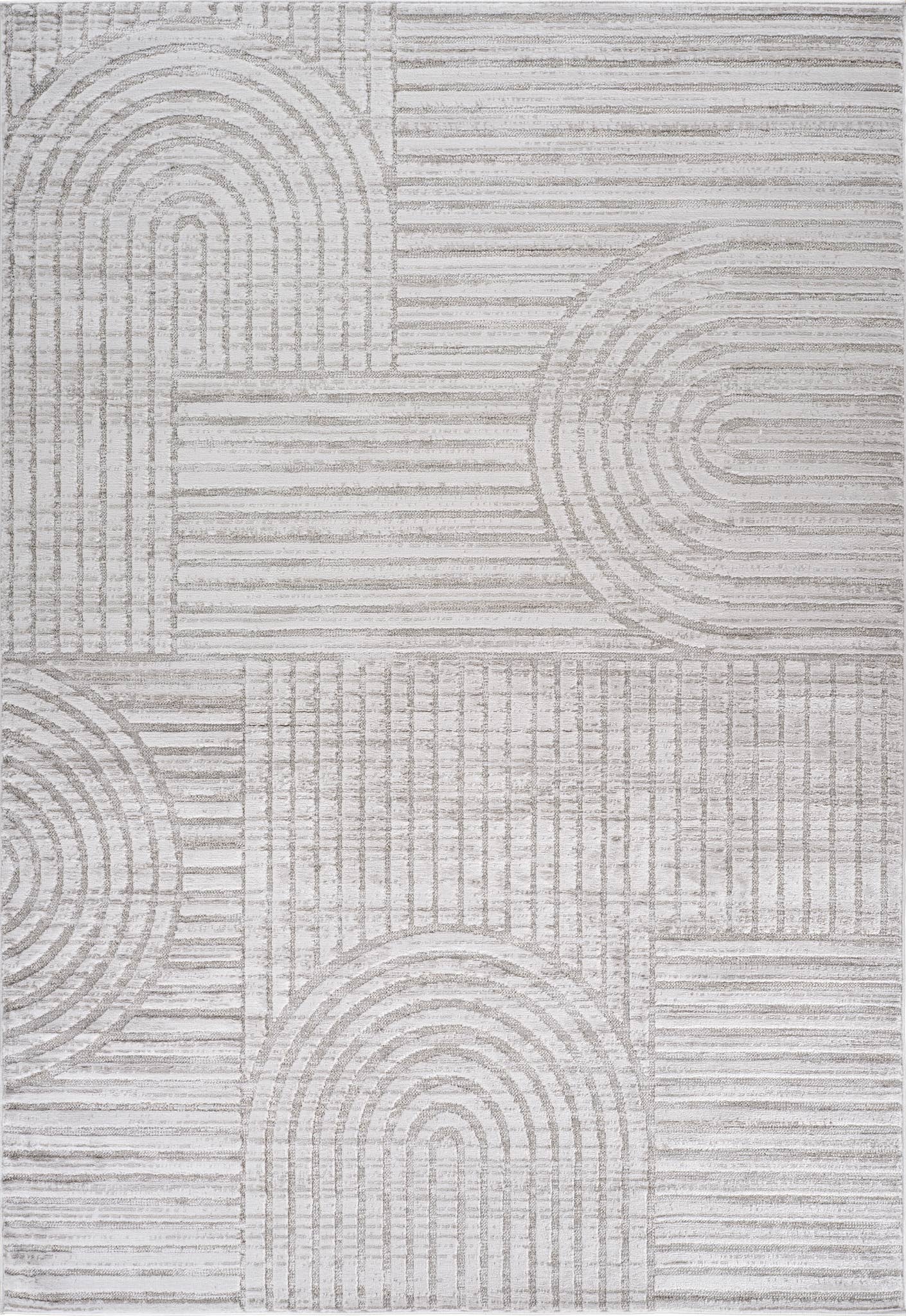 Koshani - Tulum Abstract Geometric Indoor Area Rug: Grey / Abstract / 4x6