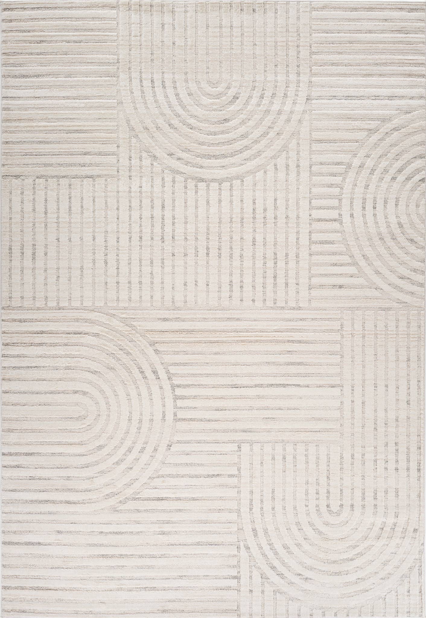 Koshani - Tulum Abstract Geometric Indoor Area Rug: Grey / Abstract / 4x6