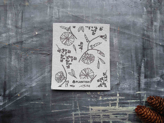 Plantish - Morning Glory - Swedish Sponge Cloth