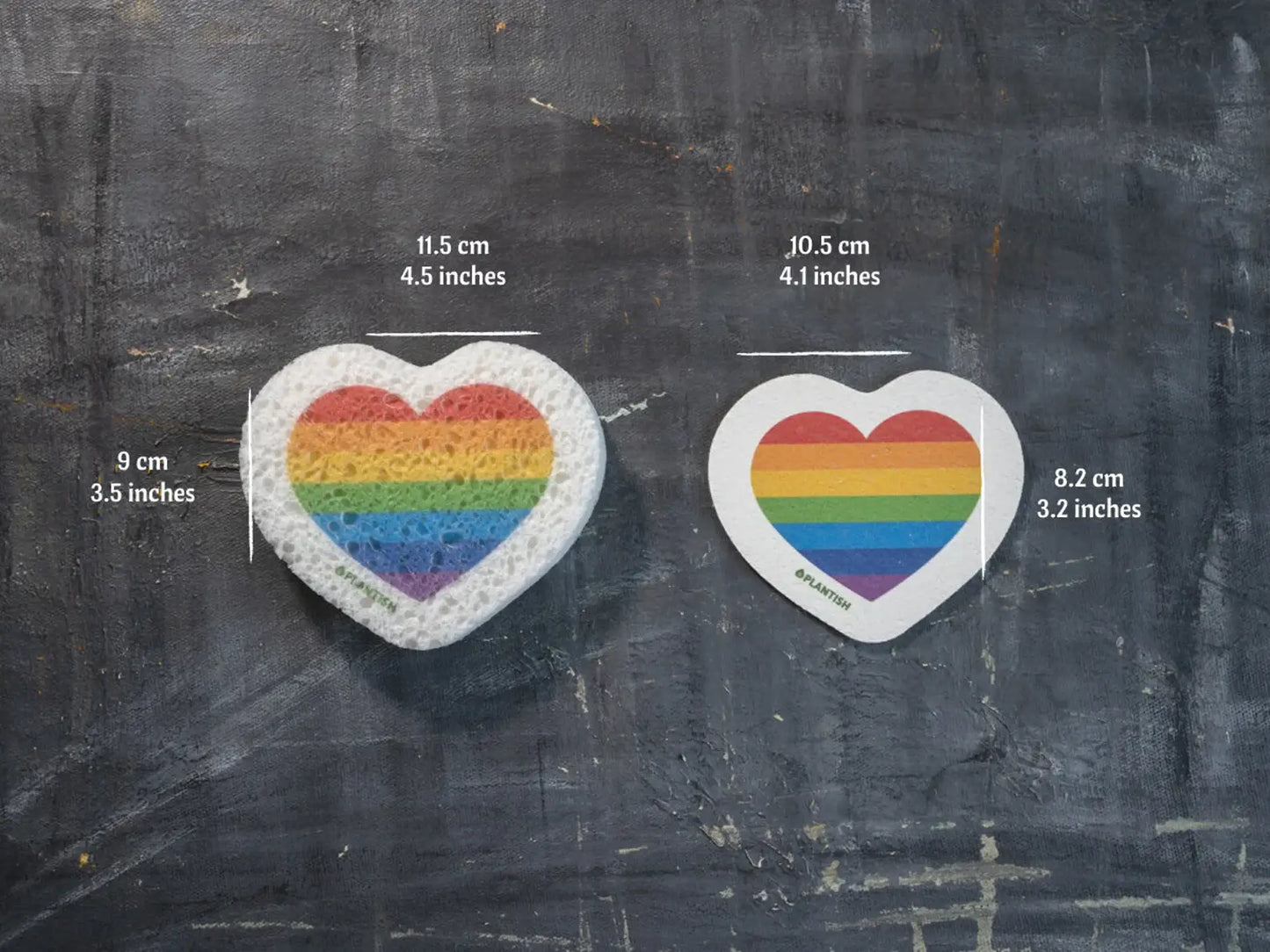 Plantish - Rainbow Heart - Pop-up Sponge