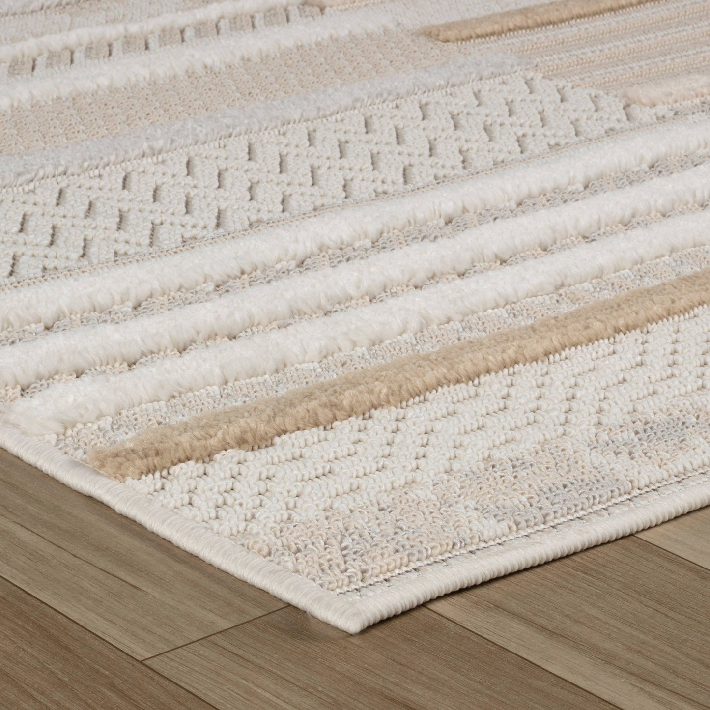 Koshani - Marrakech Abstract Beige Cream Indoor Area Rug: Beige / Abstract / 4x6