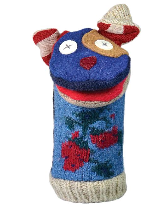 Cate and Levi | Wool Handmade Hand Puppet - Dog