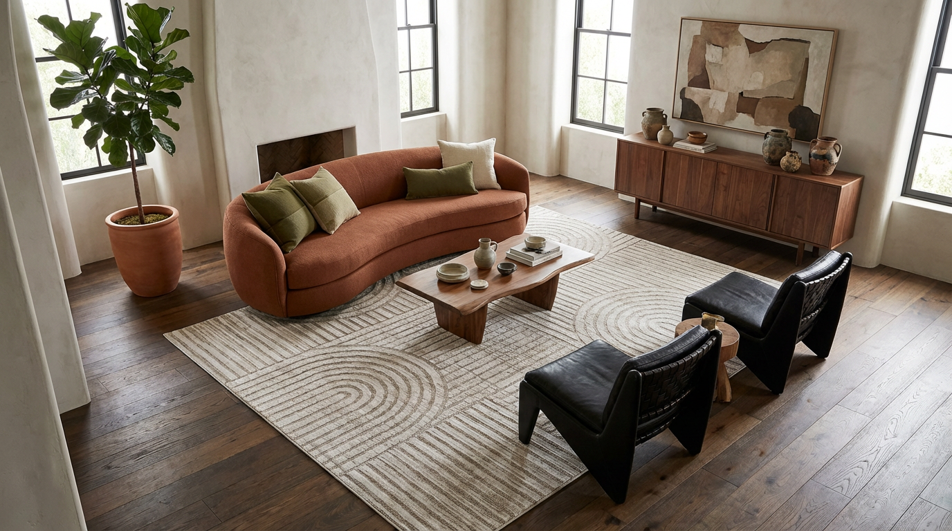 Koshani - Tulum Abstract Geometric Indoor Area Rug: Grey / Abstract / 4x6