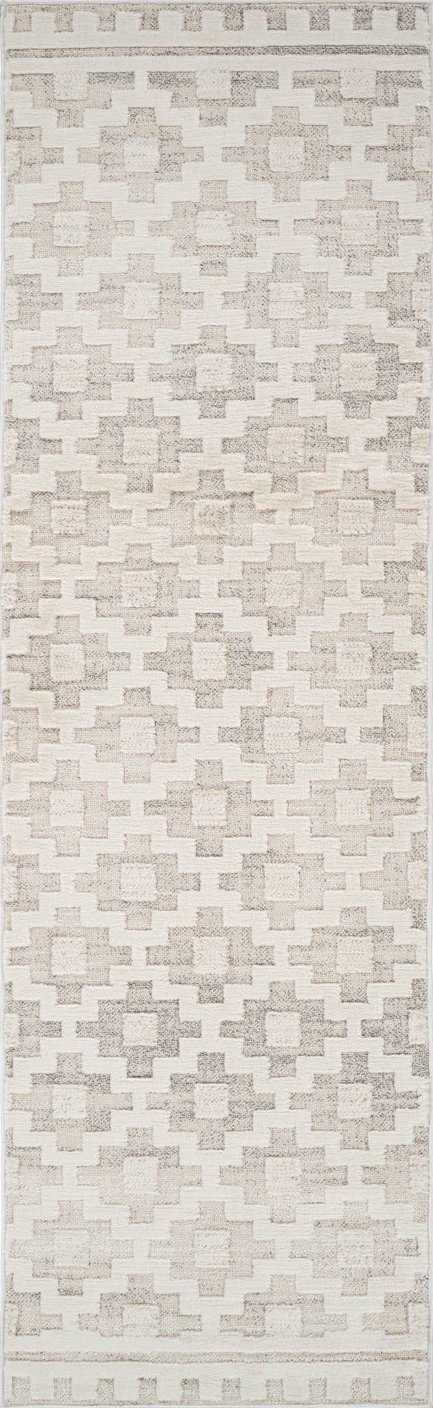 Koshani - Tulum Moroccan Abstract Beige Cream Indoor Area Rug: Beige / Abstract / 4x6