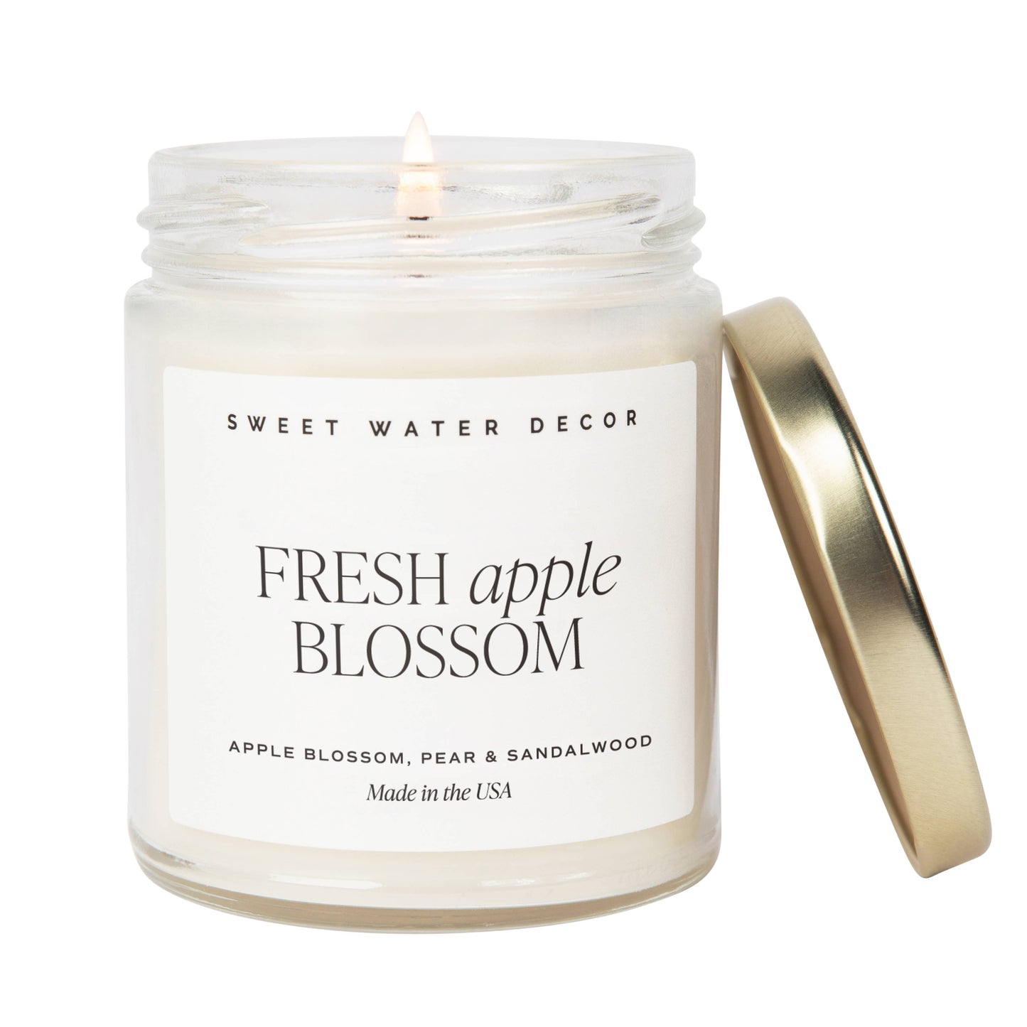 Sweet Water Decor - *NEW* Fresh Apple Blossom 9 oz Soy Candle - Decor & Gifts