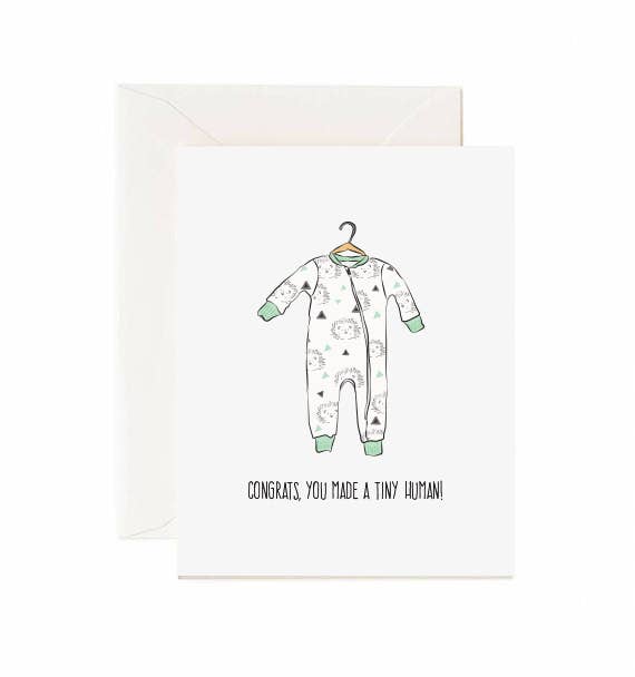 Jaybee Design - Congrats You Made A Tiny Human - Greeting Card