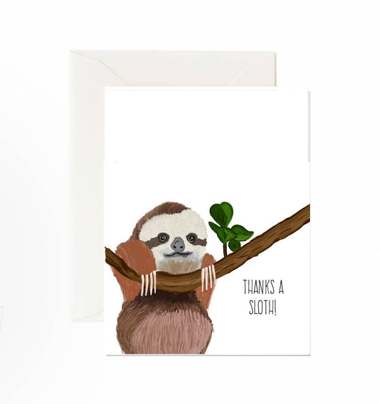 Jaybee Design | Greeting Card - Thanks A Sloth