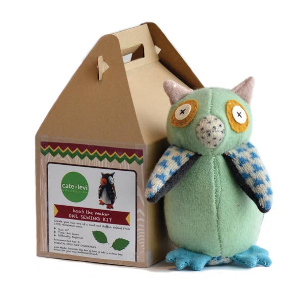 Cate and Levi | DIY Stuffed Animal Kit - Hoo's The Maker Owl