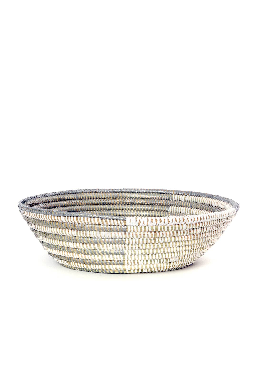 Swahili | AFRICAN MODERN - Silver and White Delta Tabletop Baskets