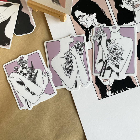 Lunar Splendor | Sticker Pack - Femme Floral Bodies