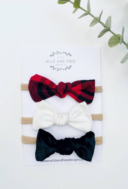 Wild and Free Design Co. | Christmas Bow Set: Alligator clip