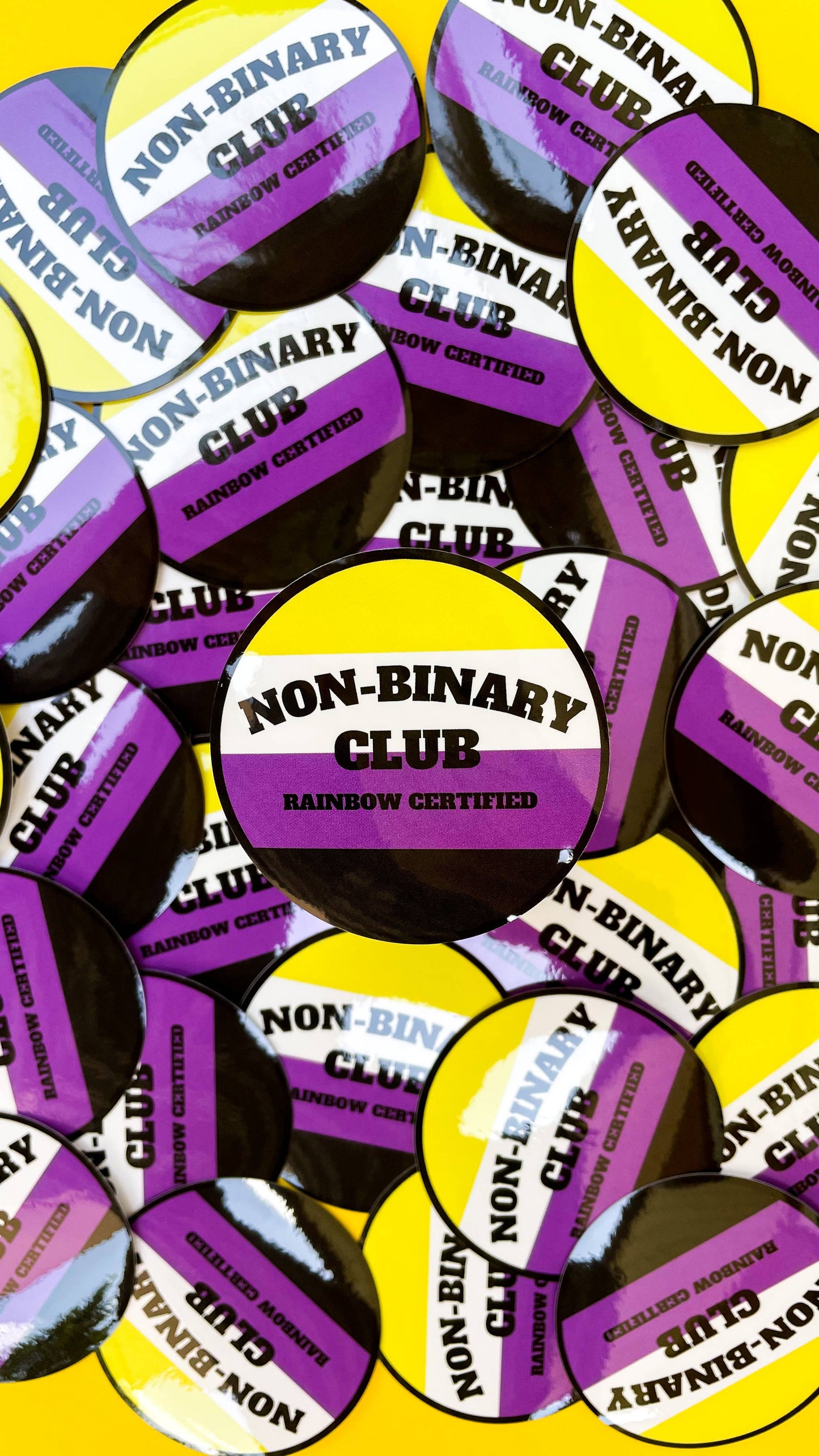 Rainbow Certified - Non-Binary Pride Club Sticker