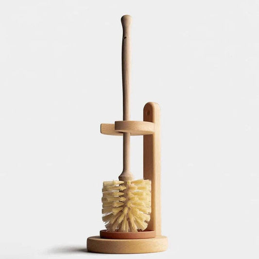 Smile Boutiques | Toilet Brush with Stand - Natural Sisal Bristle