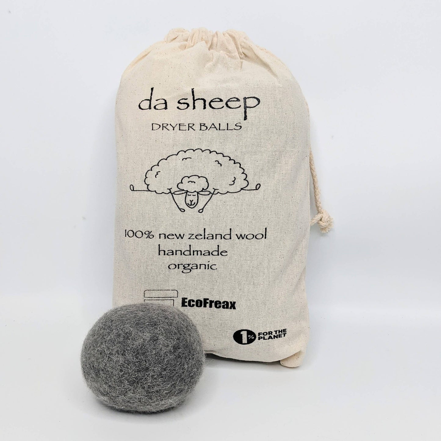 EcoFreax - Dryer Balls 100% Organic New Zealand Wool (set of 6)