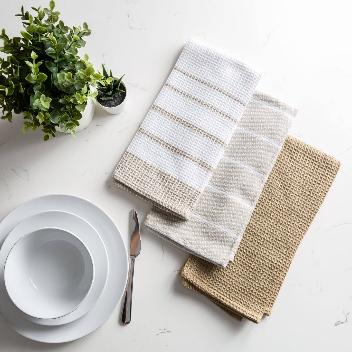 Fabstyles - Fabstyles Fouta Kitchen Towel - Set of 3